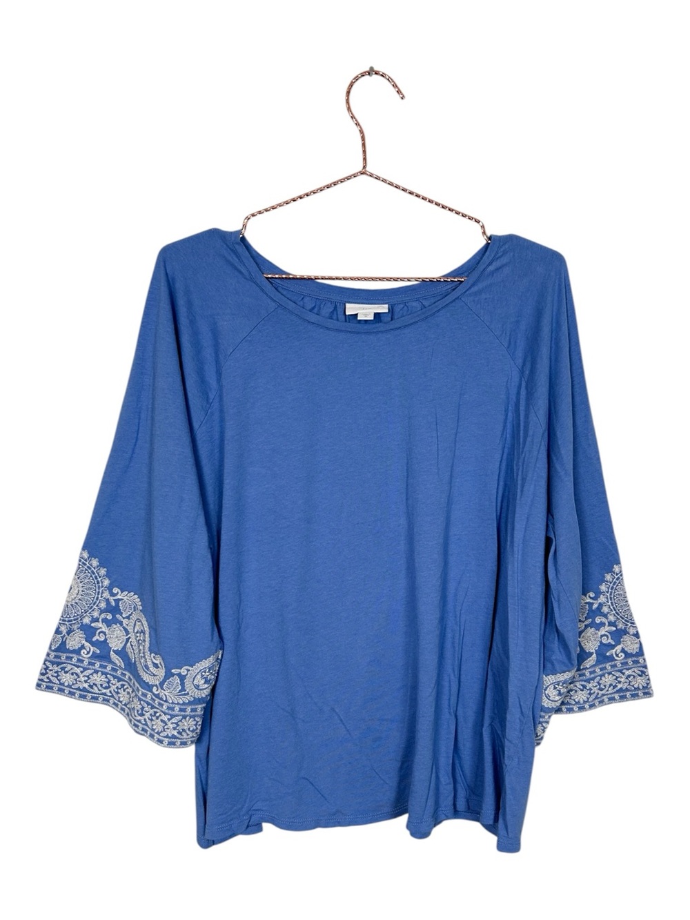 J. Jill Boho Embroidered Sleeve Top